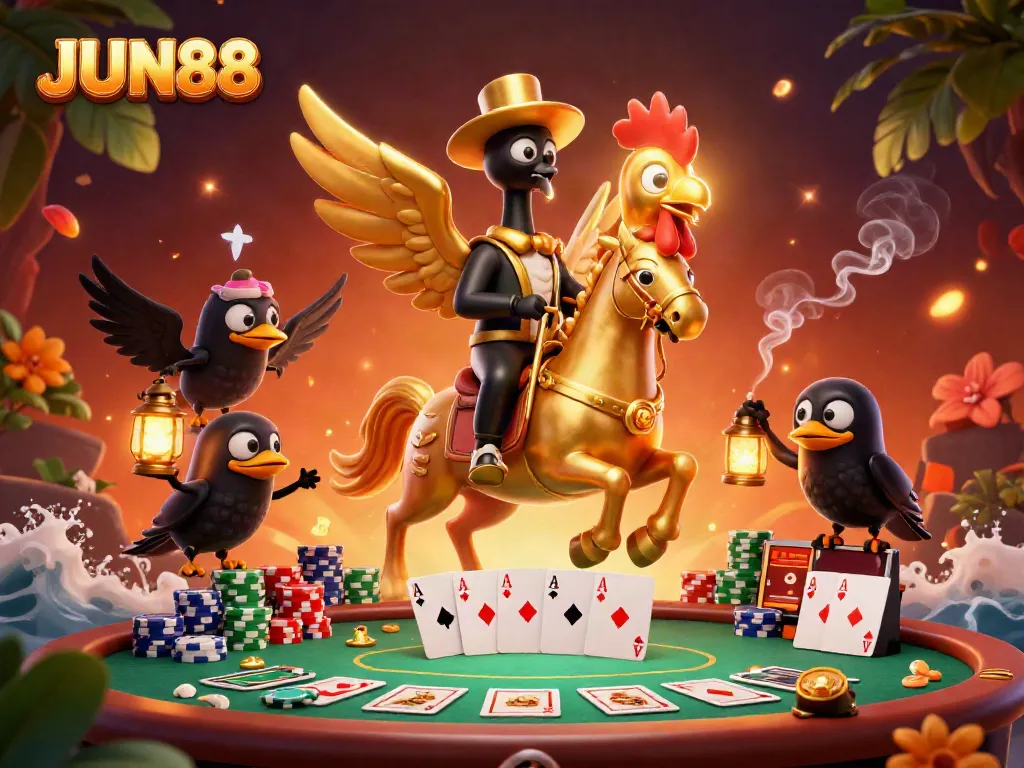 Experience thrilling moments at JUN88's vibrant casino with dynamic gaming elements.