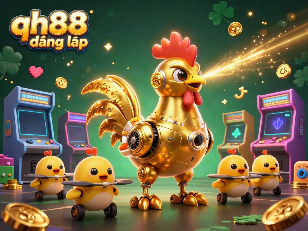 Engage with qh88 đăng nhập through vibrant gaming action in an ultra-detailed 3D casino scene.