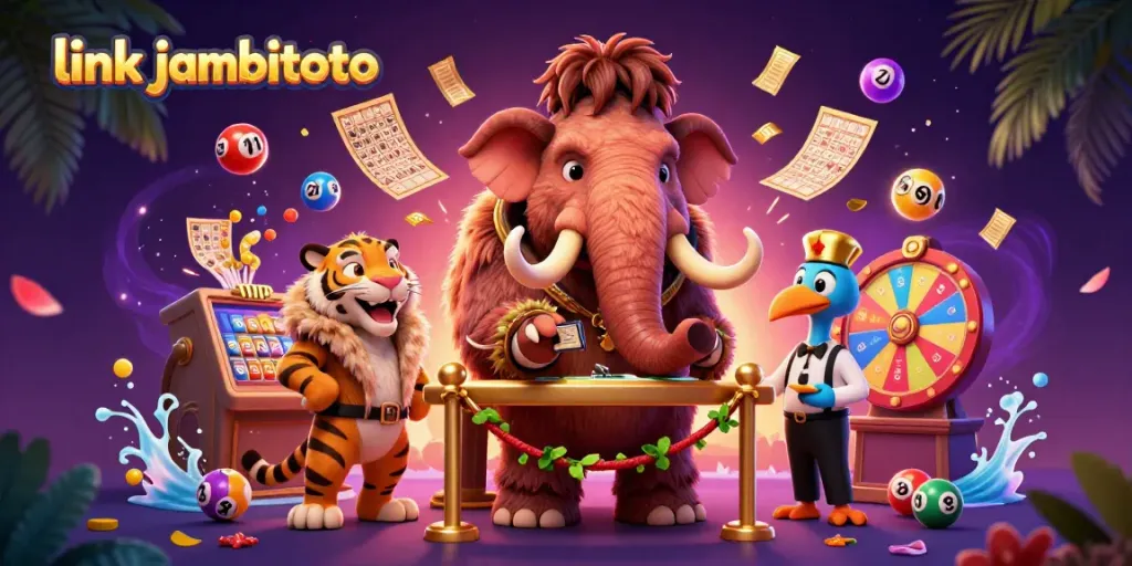 Engage in thrilling gameplay with link jambitoto, featuring vibrant lottery elements in a dynamic casino setting.