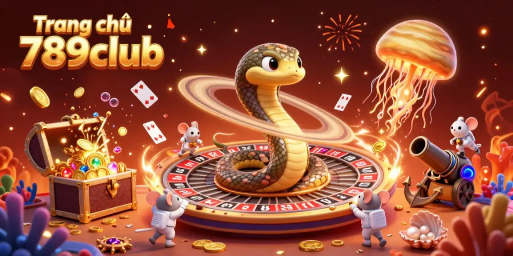 Experience the excitement of Trang chủ 789club with astronaut mice betting on a cosmic roulette wheel.