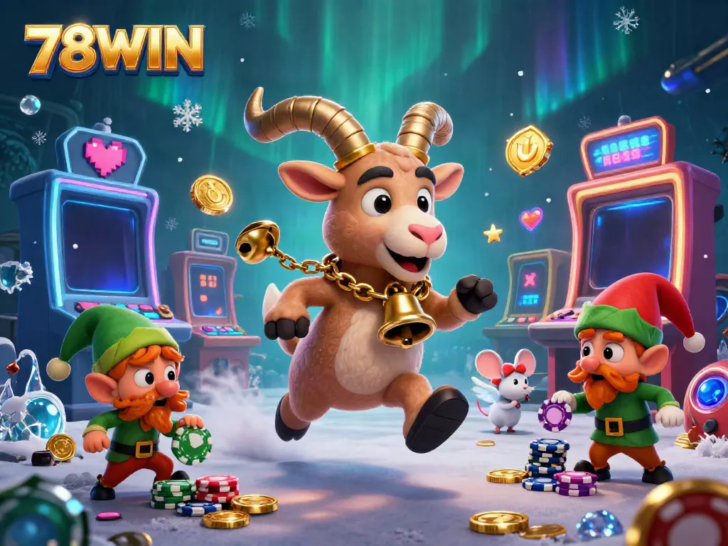 Join the excitement at 78WIN as Krampus, an angel mouse, and gremlins bring the casino to life!