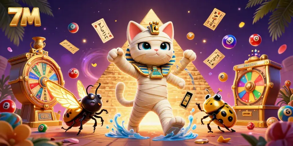 Experience the thrill of live scores and betting with 7M in this vibrant casino scene.