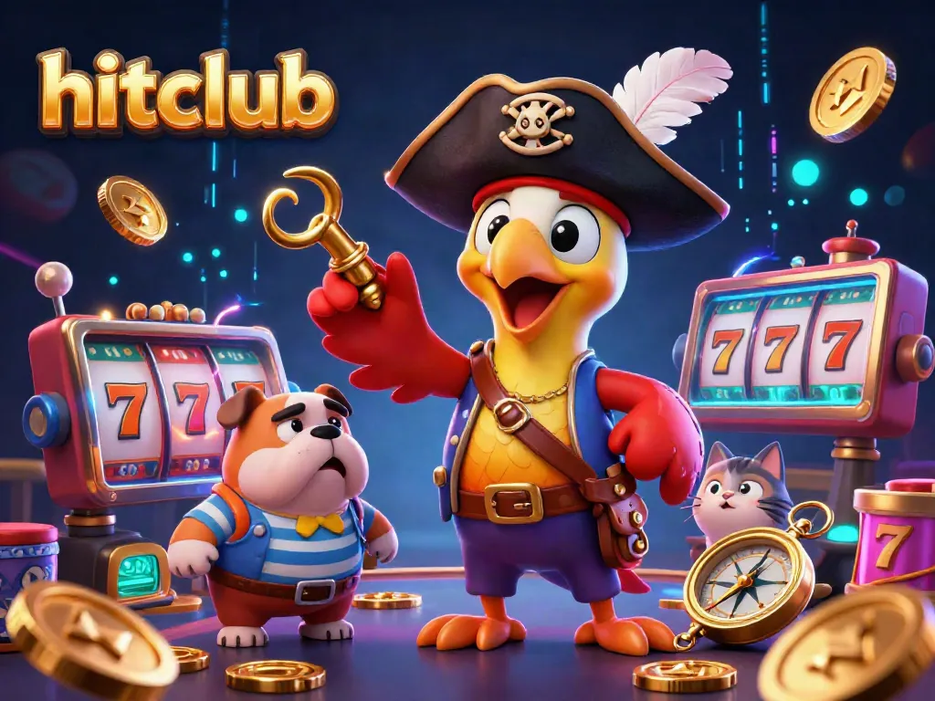 Experience the thrill of hitting the jackpot at hitclub with vibrant 3D casino characters.